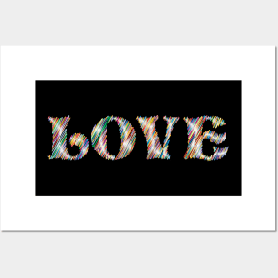 Colorful LOVE T-Shirt Design Posters and Art